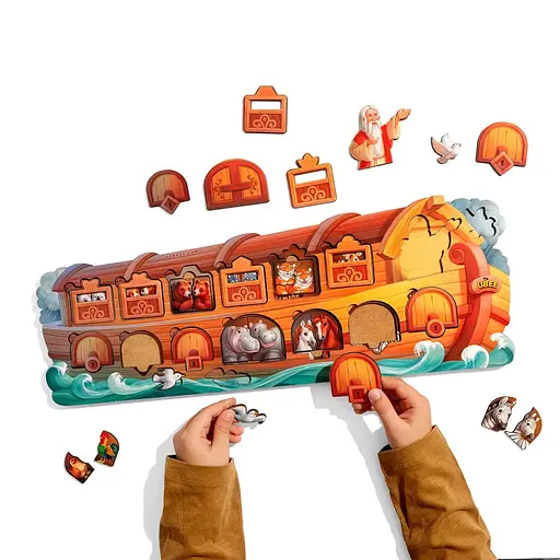 Розвиваючий пазл-вкладиш Ноїв ковчег PSD275 з фоном - фото 4