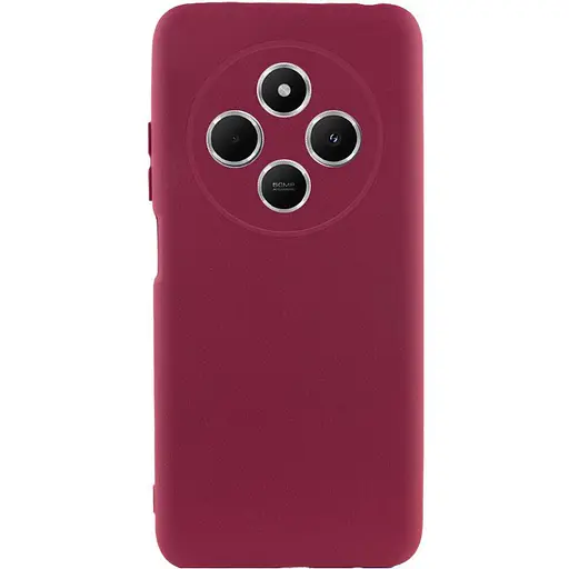 Чохол Getman TPU Liquid Silk Full Camera для Xiaomi Redmi 14C/Poco C75 Бордовий/Marsala