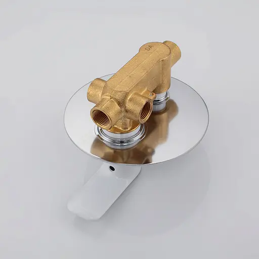 Душова система прихованого монтажу Gappo G7148-8, вилив - перемикач на лійку, 3-функції, білий/хром - фото 4