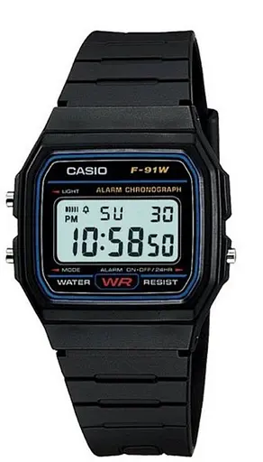 Часы CASIO F-91W-1YEG