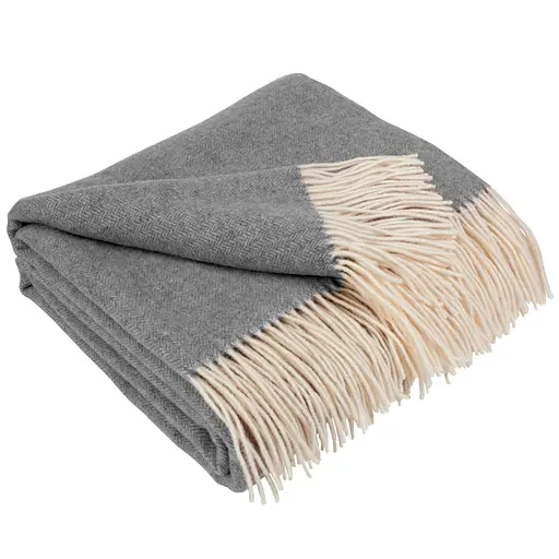 Плед Love You 100% вовна 140х200 см сірий (6062) - фото 1