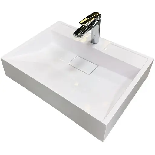 Раковина Adamant умывальник VISION искусственный камень прямоугольная - фото 1