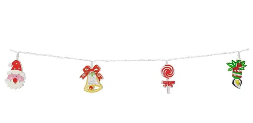 Гирлянда Chomik Новогодние атрибуты 10LED теплый белый на батарейках (LED4024) - фото 2