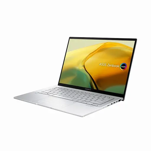 Ноутбук ASUS Zenbook 14, 14" 2.8K сенсорний екран, Intel Core i9 13900H pana la 5.4 GHz, 16 GB RAM LPDDR5, 1 TB SSD, Intel UHD графікою, Windows 11 Home, Foggy сріблястий 1 TB - фото 3