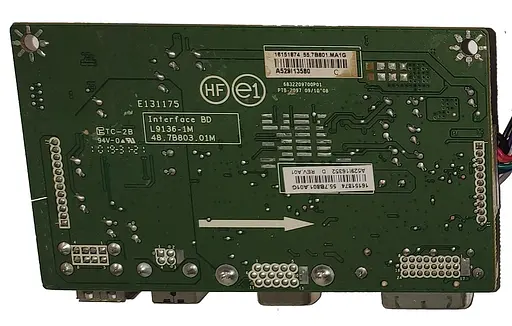 Материнская плата монитора DELL P190S L9136-1M (48.7B803.01M) "Б/У" - фото 2