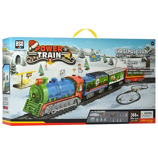 Новогодняя детская железная дорога Baby Toys Power Train на 42 детали (21812)