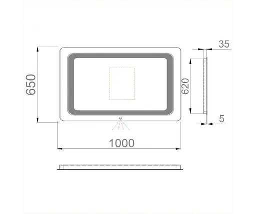 Дзеркало Sanwerk Лава "Вега" 100x65 (ZL0000186) - фото 2
