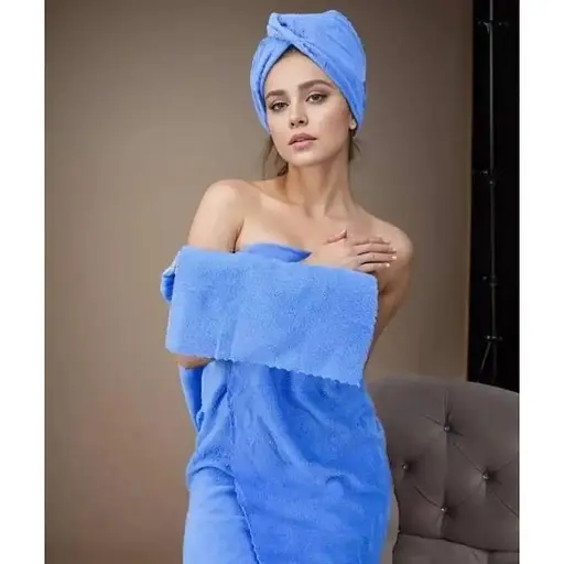 Набор полотенец из микрофибры для лица и тела 2 шт. - фото 6