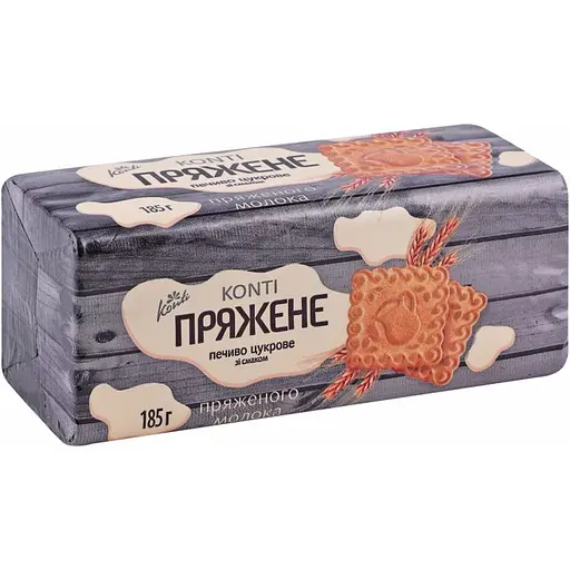 Печиво цукрове Konti Пряжене зі смаком пряженого молока 185 г - фото 2