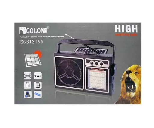 Радіоприймач Golon RX-BT319S Чорний - фото 10