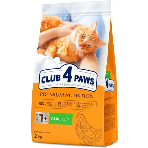 Сухой корм Club 4 Paws Premium для кошек Курица 2 кг - фото 1