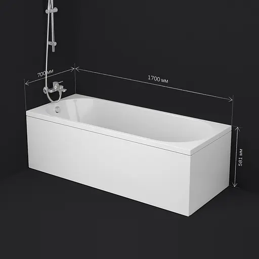 Ванна акриловая AM.PM X-Joy 170x70 см белый W94A-170-070W-A1 Белый - фото 6