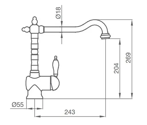 Смеситель для кухни GRB Kitchens 960700 Хром - фото 2