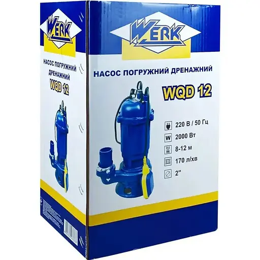 Занурювальний дренажний насос Werk WQD12 (38209) - фото 4