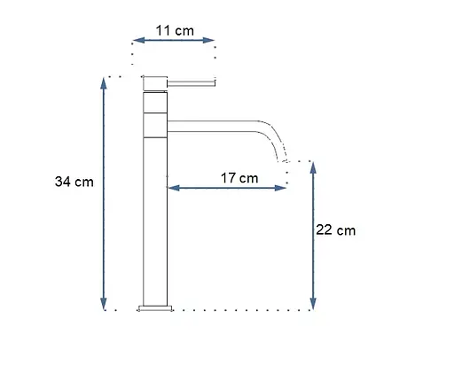 Змішувач для умивальника Rea Lugano slim високий чорний REA-B5001 Чорний - фото 5