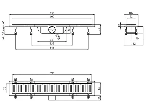 Линейный трап Kroner KRP Harz SCH60 Sektion Schwarz с сухим затвором (CV029588) - фото 5