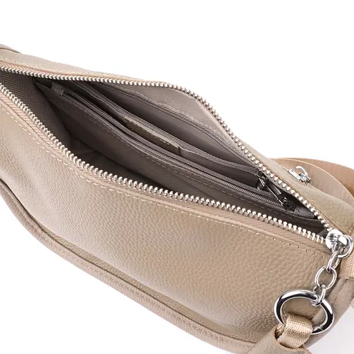 Полукруглая сумка для женщин Vintage из натуральной кожи 26х15х12 см sum0027614 - фото 6