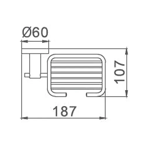 Мыльница/сетка с держателем черный/нержавейка Frap F30202-1 1/20, Черный матовый - фото 2
