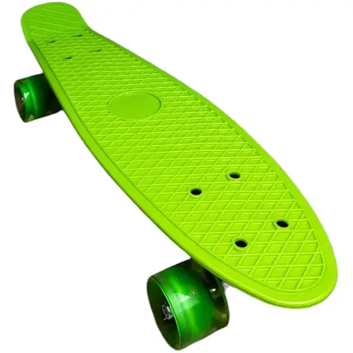 Скейт Пенни Борд A-Toys Penny Board Maraton со светящимися колёсами с декой 55 см зеленый