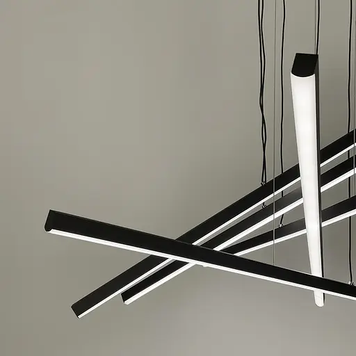 Чорна каскадна Led люстра Ø 101 см | Арт. A 55069-1000 BK | Line F - фото 6