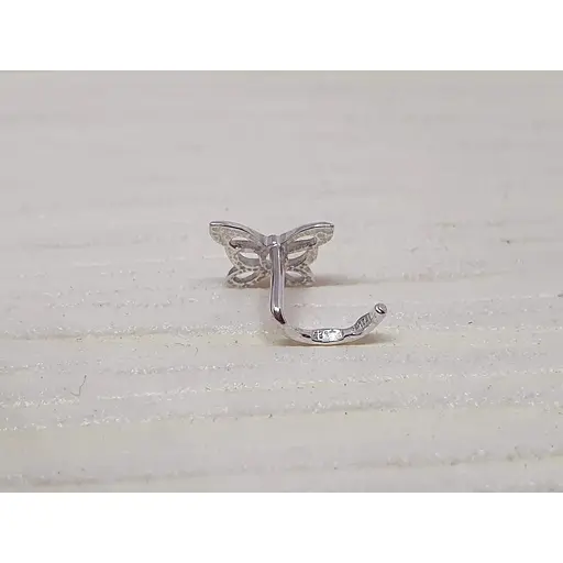 Серебряная серьга-пирсинг в нос Dear. 1026С - фото 2