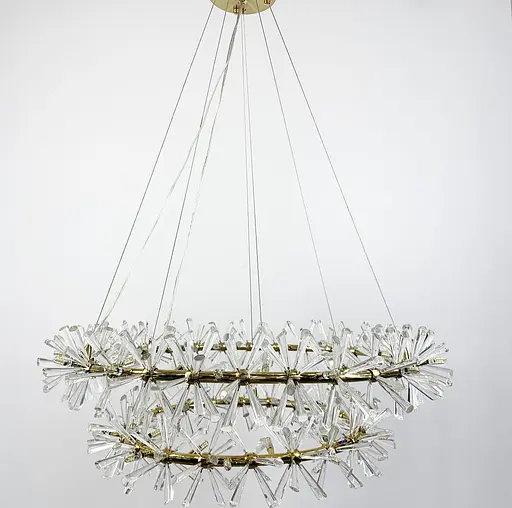 Подвесная люстра на 2 кольца со стеклянными палочками Line.F NO 4-800+600 - фото 6