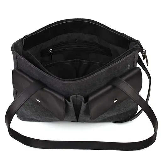 Женская сумка тоут Tarwa из канвас и кожи 25х35х9 см sum0028158 - фото 2