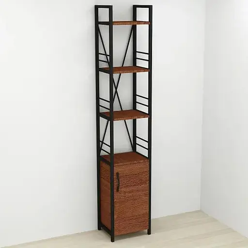 Етажерка 4/34 Ferrum-decor Серії Конект з тумбою 179x34x28 Чорний ДСП Венге (FRD-105537)