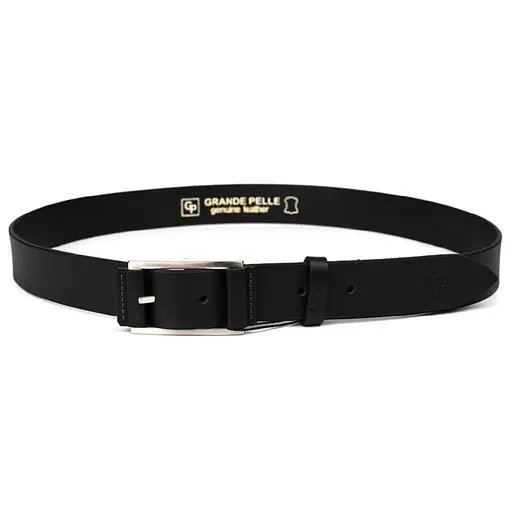 Ремінь шкіряний Grande Pelle чорний 120х3.5х0.5 см acs0032042 - фото 2