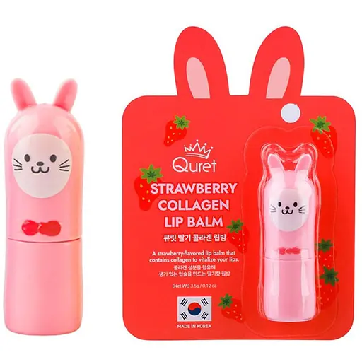 Бальзам для губ Quret Collagen полуниця 3.5 г - фото 1