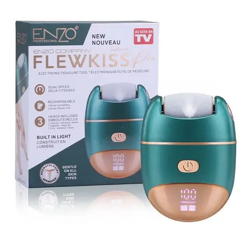 Портативна роликова пемза ENZO EN-7101 пемза для стоп електрична бездротова на акумуляторі 5 Вт Бірюзовий - фото 1