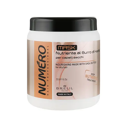 Маска для волос Brelil Numero питательная с маслом карите и авокадо 1 л (8011935069712)