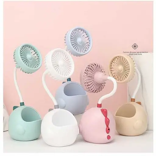 Вентилятор, 5 цветов, органайзер, встроенный аккумулятор 3.7 V, USB кабель (В ассортименте) - фото 2