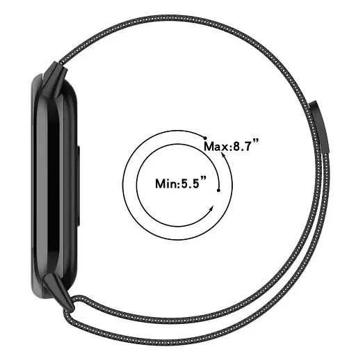 Ремінець для фітнес-браслета Boorui для Xiaomi Mi Band 8 і 9 міланська петля золотистий - фото 7