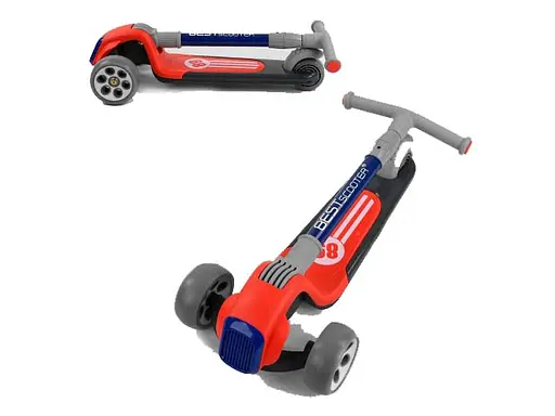 Самокат трехколесный Best Scooter, красный, RS-9119 - фото 2