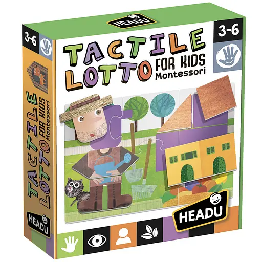 Тактильне лото Headu Монтессорі Форми та контури (MU25374) - фото 1