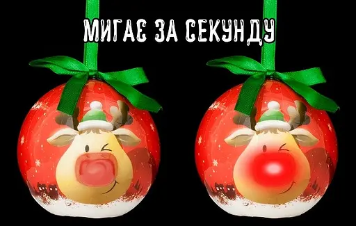 Прикраса декоративна House of Seasons Куля LED червона 8 см (1045462) - фото 2