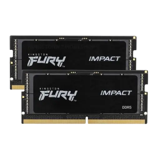 Оперативная память Kingston Fury 64GB (2x32GB) SODIMM DDR5 4800MHz Impact Black (KF548S38IBK2-64)