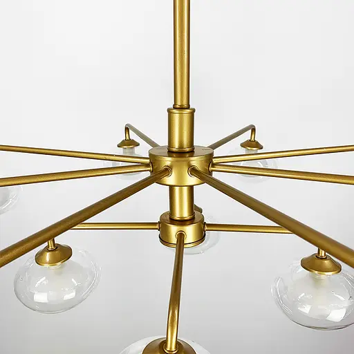 Золота люстра на 12 плафонів Line.F Н 962/12 - фото 4