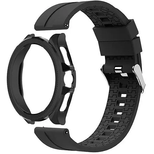 Комплект Tamister для годинника Xiaomi Watch 2Pro чорний (бампер + силіконовий ремінець 22 мм)