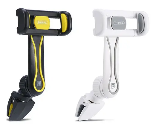 Автодержатель Remax RM-C24 черно-желтый в решетку воздуховода - фото 4