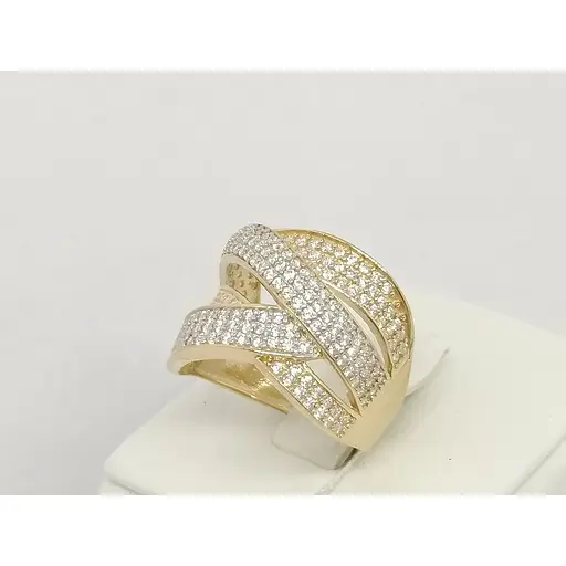 Золоте кільце Імперія золота з фіанітами. КВ1123И 18 - фото 2