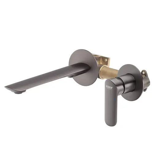 Змішувач для умивальника Koer KB-16028-07 вбудований KR5300 Графит - фото 2