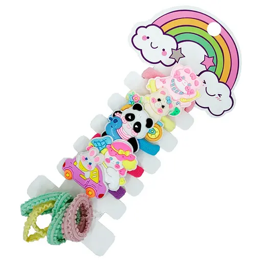 Набір дитячих гумок для волосся Тварини La-beauty 0105-037 - фото 1