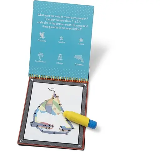 Розмальовка по крапкам Melissa & Doug Транспортні засоби водна чарівна (MD31951) - фото 2