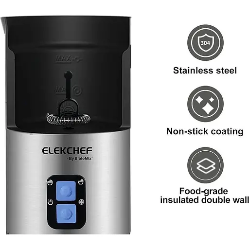 Пінозбивальник (капучинатор) Biolomix Milk Frother EMF600 Сріблястий - фото 3