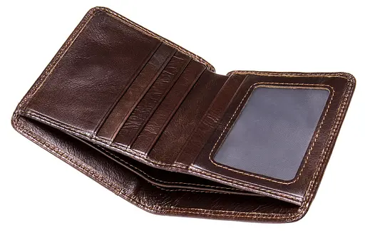 Мужской кожаный кошелек Vintage 10.5х8.4х1.5 см acs0015217 - фото 2