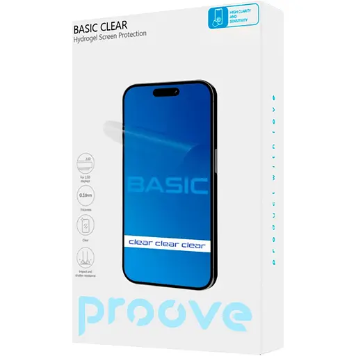Защитная пленка гидрогелевая Proove Hydrogel Screen Protective Basic Gloss Size S глянцевая [68940] - фото 1