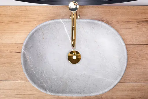 Умивальник Rea Lara grey накладний REA-U9889, Сірий - фото 3