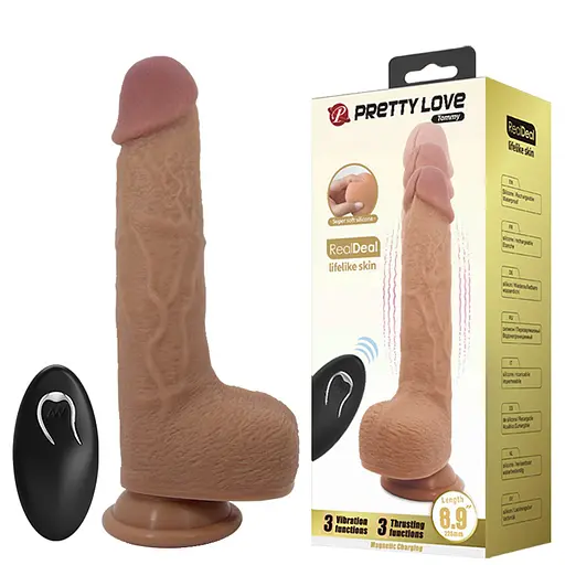 Вібратор Pretty Love Tommy 22.5 см тілесний - фото 10